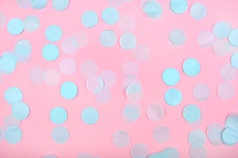 Mint confetti on pink background. Stock Illustration