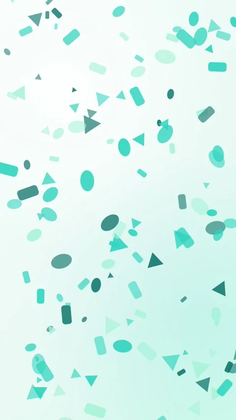 Mint Drifting Terrazzo Chips Vertical Seamless Loop Animated Background For Stock Footage 344007171