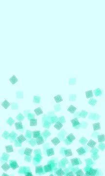 Mint Falling Square Shapes Minimal Abstract Background Stock Illustration