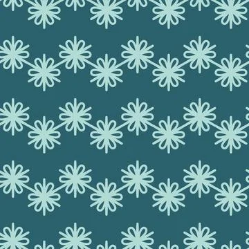 Mint flower on green emerald background seamless pattern illustration, garlan Stock Illustration