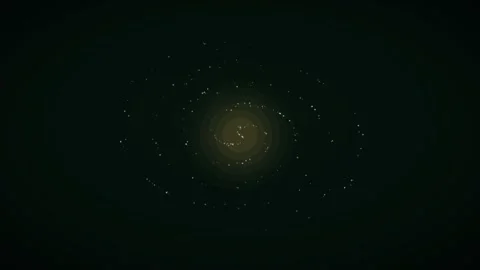 Mint gold spiral galaxy cosmic space background, twinkling stars motion loop Stock Footage 342636963