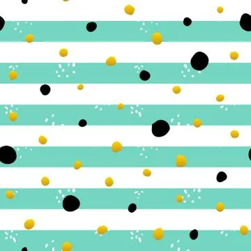 Mint Gold Striped Seamless Pattern Illustrazione stock