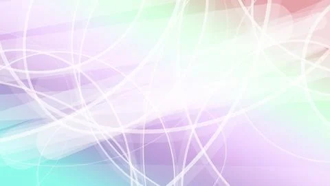 Mint green and lavender gradient is crossed by luminous white ring lines an.. 스톡 일러스트