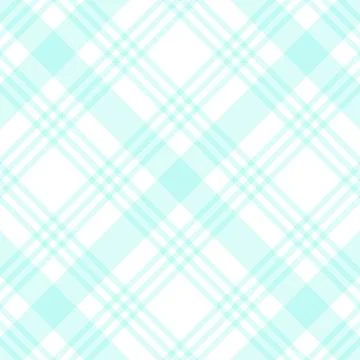 Mint green and white plaid pattern fabric texture イラスト素材