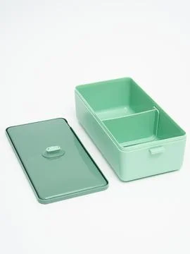 Mint green bento box side by side Stock Photos