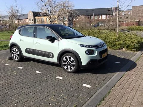 Mint green Citroën C3 Stock Photos