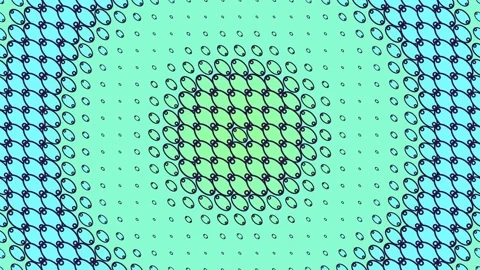 Mint Green Concentric Circle Halftone Loop Stock Footage 342585727