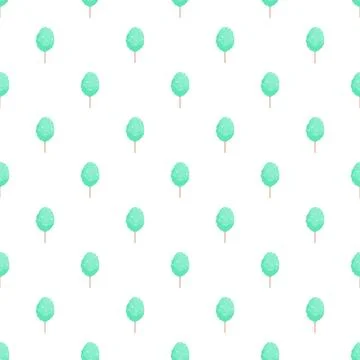 Mint green cotton candy seamless pattern background Stock Illustration