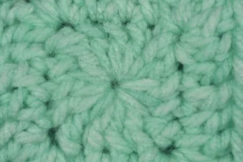 Mint green crocheted circle Stock Photos