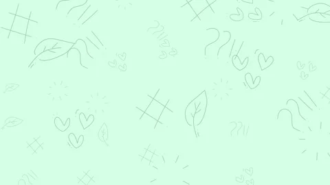 Mint Green Doodle Background - A Playful and Abstract Design. Stock Footage 321858328