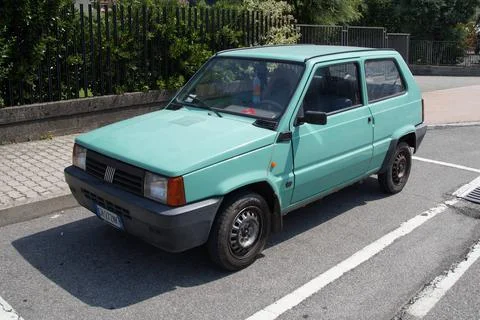 Mint green Fiat Panda Stock Photos