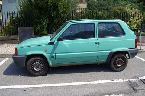 Mint green Fiat Panda Stock Photos