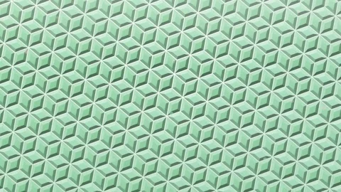 Mint Green Geometric Cubes Seamless Looping Background Stock Footage 345117520