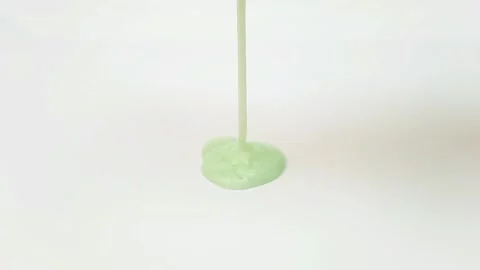 Mint green liquid texture face wash, shampoo, cleanser, cosmetic or skincare Stock Footage 294963705