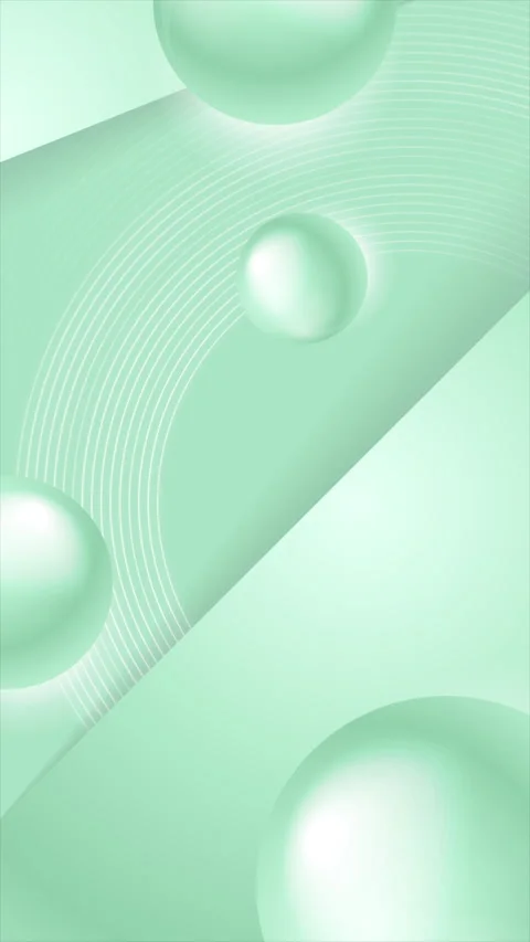 Mint green minimal abstract geometric motion background with 3d spheres Stock Footage 280799779