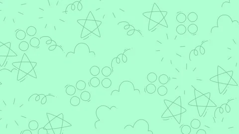 Mint Green Party Pattern Background with Stars and Confetti. Stock Footage 321858329