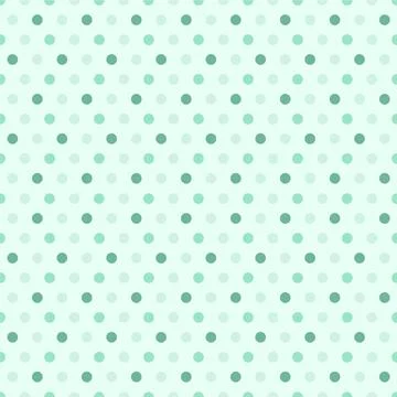 Mint Green Polka Dot Seamless Pattern with Soft Pastel Circles 스톡 일러스트