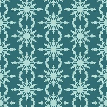 Mint green seamless pattern with snowflake, christmas festive winter art sn.. Illustrazione stock
