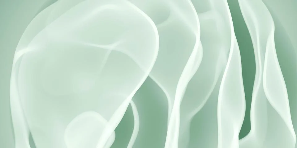 Mint green translucent fabric waves Stock Illustration