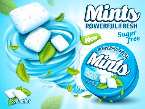 Mint gum ad Stock-Illustration