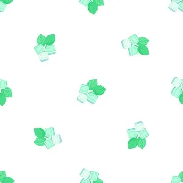 Mint gum pads pattern seamless vector Stock Illustration