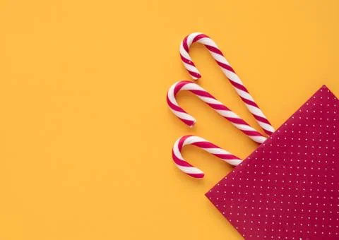 Mint hard candy cane striped in Christmas colours Stock Photos