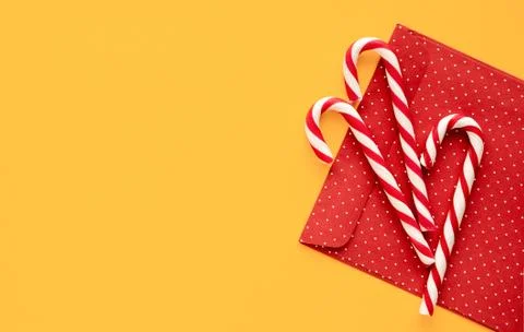 Mint hard candy cane striped in Christmas colours 库存照片