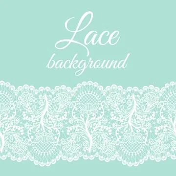 Mint lace border Stock Illustration