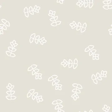 Mint leaf line seamless pattern Stock Illustration