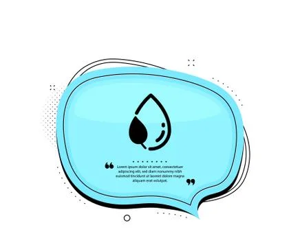 Mint leaf with water drop icon. Nature plant dew sign. Vector Illustrazione stock