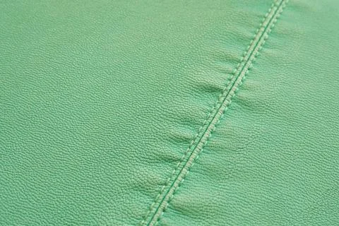 Mint leather jacket texture and background and seam diagonally... Stock Photos