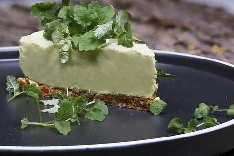 Mint Lime Cheesecake Stock Photos