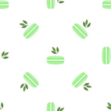Mint macaroon pattern seamless vector Stock Illustration