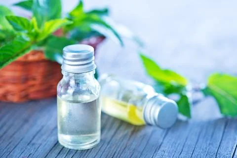 Mint oil Stock Photos
