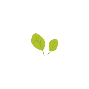 Mint or Melissa leaves icon, natural fresh green fragrant herb, tea flavor Stock Illustration