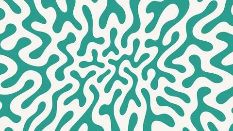 Mint Organic Radial Abstract Pattern Background with Contemporary Fluid Shapes Stock Illustration