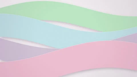 Mint paper cutouts layered wave seamless loop motion background Stock Footage 344318460