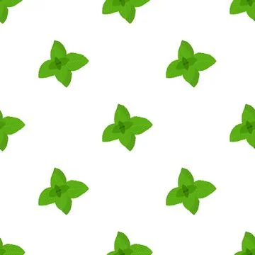 Mint pattern seamless vector Stock Illustration
