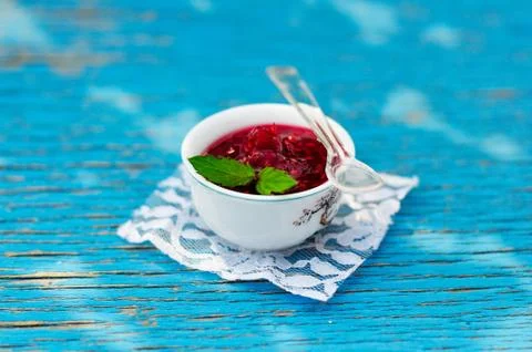 Mint Raspberry Jam Stock Photos