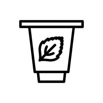 Mint refreshing toothpaste icon vector outline illustration Stock Illustration
