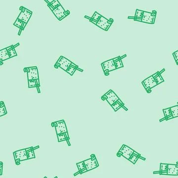 Mint smoothie drink line vector seamless pattern Stock Illustration