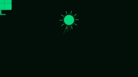 Mint Solar Panel Sun Energy Eco Green Animation Loop Vídeo Stock 342610343