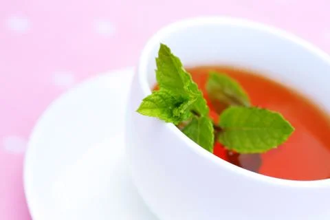 Mint tea close up Stock Photos