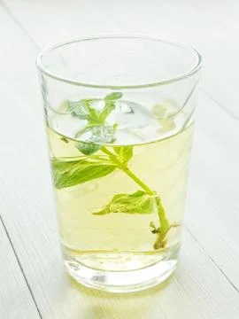 Mint tea in glass Stock Photos