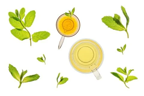 Mint Tea with Honey Stock Photos