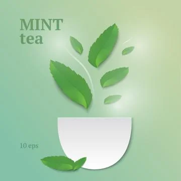 Mint tea Illustrazione stock