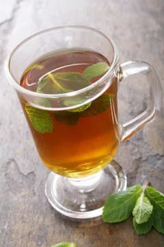 Mint tea infusion Stock Photos