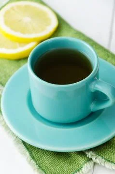 Mint tea with lemons Stock Photos
