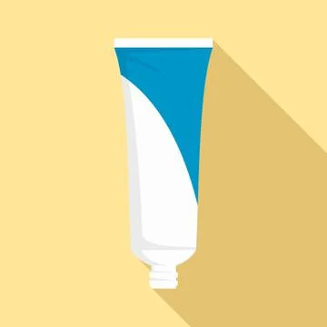 Mint toothpaste icon, flat style Illustrazione stock