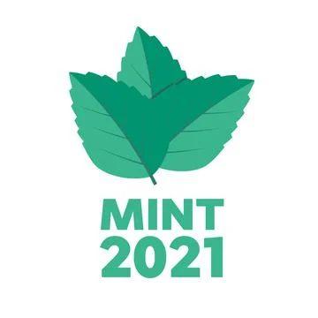 Mint vector drawing. Mint leaves vector logo Stock Illustration